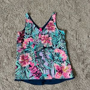 Lilly Pulitzer Two Sided Floral Tank Top XS EUC